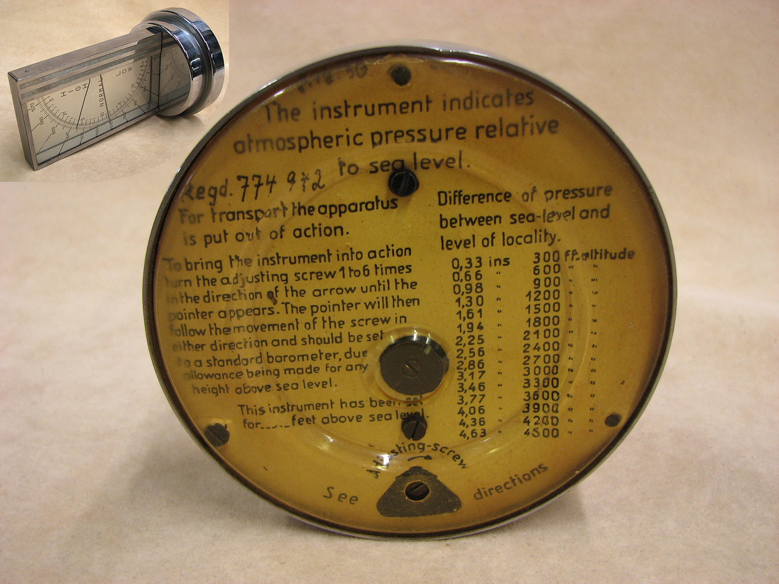 Rare 1930's Zeiss Ikon Art Deco period desk barometer